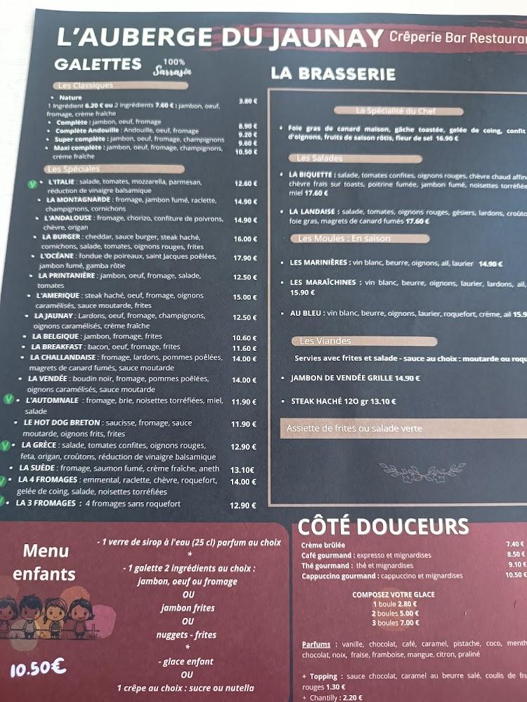 L'Auberge du Jaunay - Menu Image 3