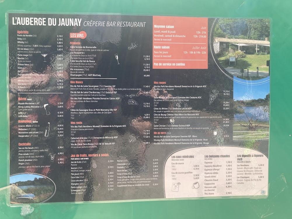 L'Auberge du Jaunay - Menu Image 4